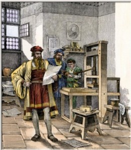 gutenberg-and-fust-with-the-first-printing-press-germany-1450s